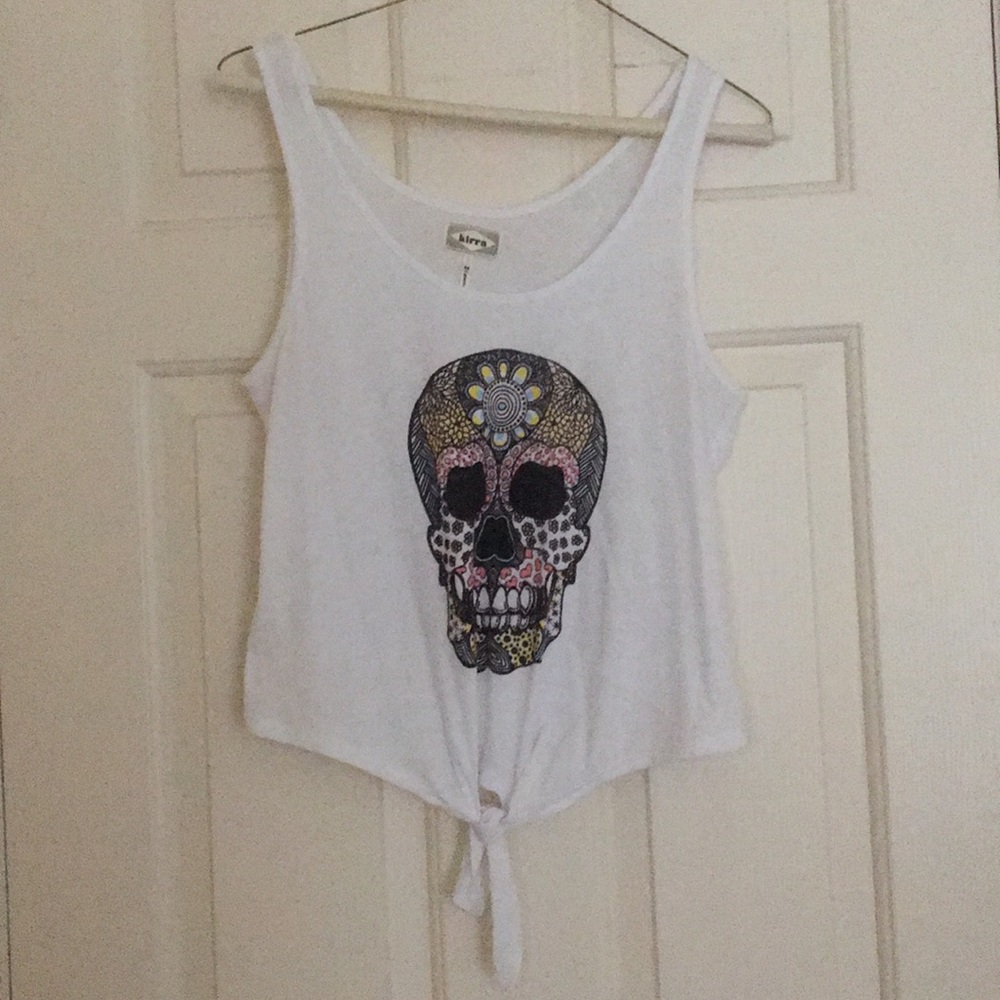 Knotted skull tank top